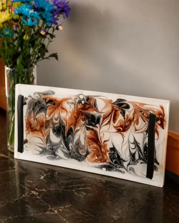 Abstract Resin Tray / Charcuterie Board